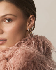 Diamond Rose Single Huggie