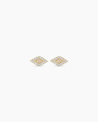 Diamond Evil Eye Studs