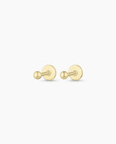 14k Gold Newport Flat Back Studs