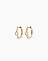 Lab Grown Diamond Emerald Huggies