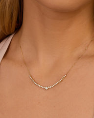 Lab Grown Diamond Circle Row Necklace