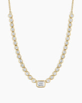 Lab Grown Diamond Emerald Row Necklace