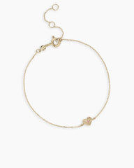 Pink Sapphire Vintage Heart Bracelet