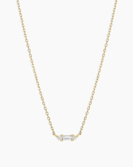 Diamond and White Sapphire Amara Necklace