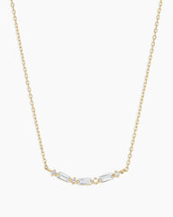Diamond and White Sapphire Amara Row Necklace