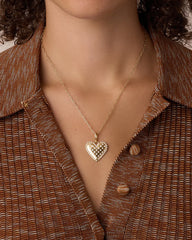 Vintage Heart Dot Parker Charm