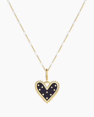Vintage Heart Star Charm Necklace