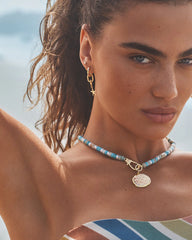 Shell Pearl & Starfish Charm Huggies