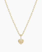 Vintage Heart Alphabet Charm Necklace