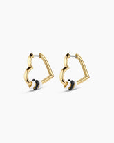 Campbell Heart Bead Hoops