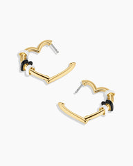 Campbell Heart Bead Hoops