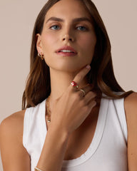 Open Heart Padlock Huggies