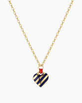 Campbell Enamel Heart Pendant Necklace