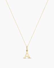 Diamond Vintage Alphabet Charm Necklace