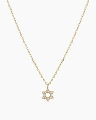 Diamond Star of David Necklace