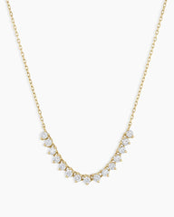Diamond Cluster Row Necklace