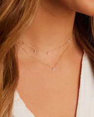 Floating Diamond Statement Necklace