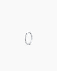 14k White Gold Classic Single Huggie