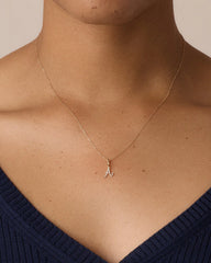 Diamond Script Alphabet Charm