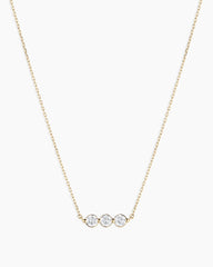 Lab Grown Diamond Halo Row Necklace