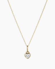Lab Grown Diamond Heart Charm Necklace