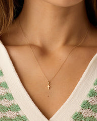 14k Gold Cross Charm