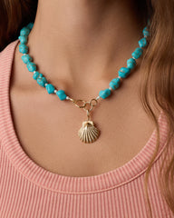 Gold Scallop Shell Parker Charm