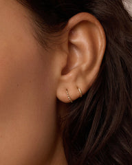 14k Gold Crew Single Huggie 8mm