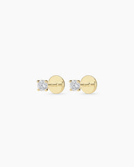 Lab Grown Diamond Solitaire Flat Back Studs