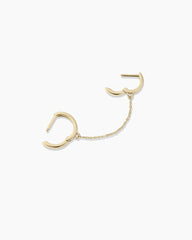 14k Gold Rose Double Huggie