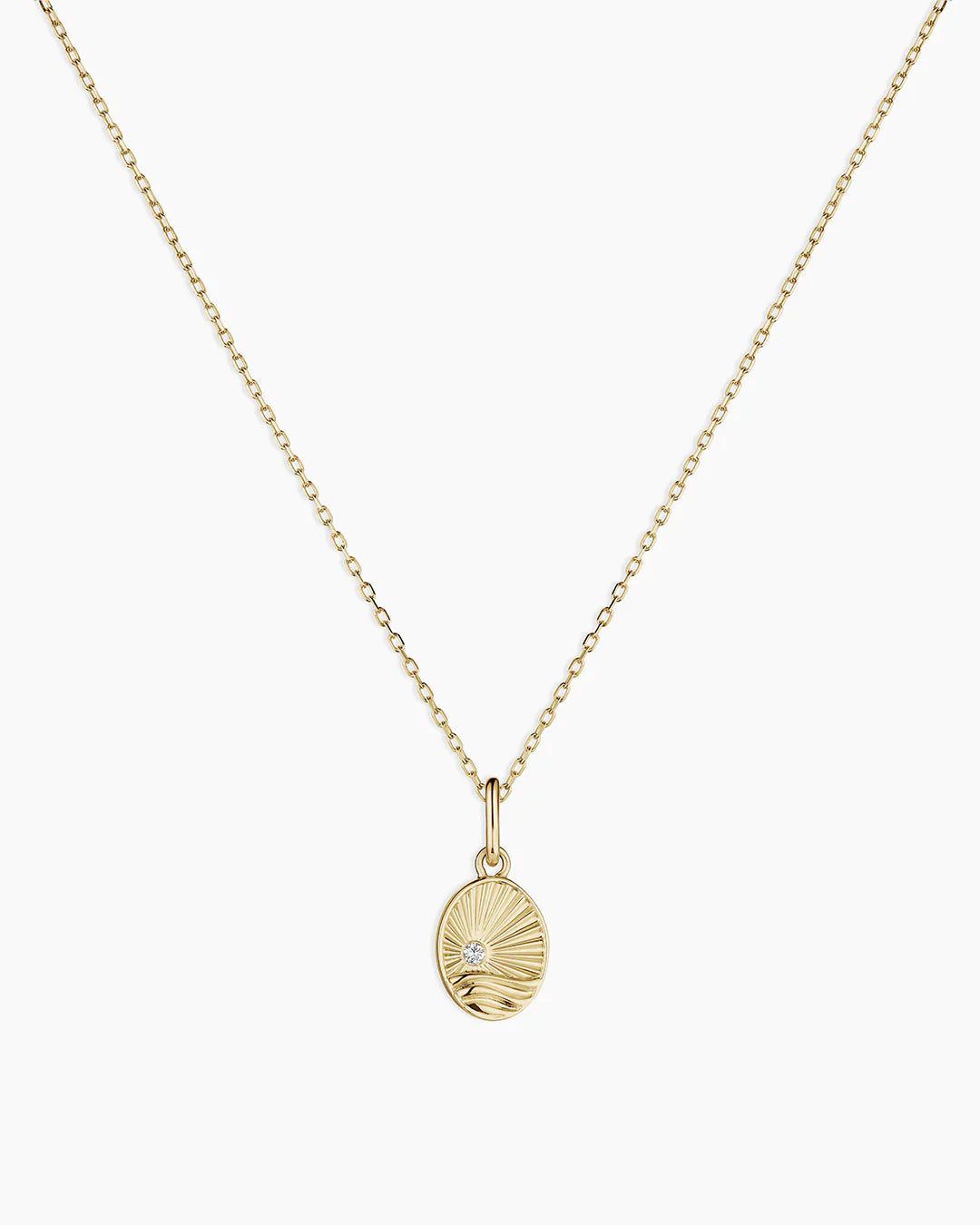 Diamond Beach Charm Necklace