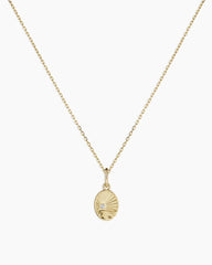 Diamond Beach Charm Necklace