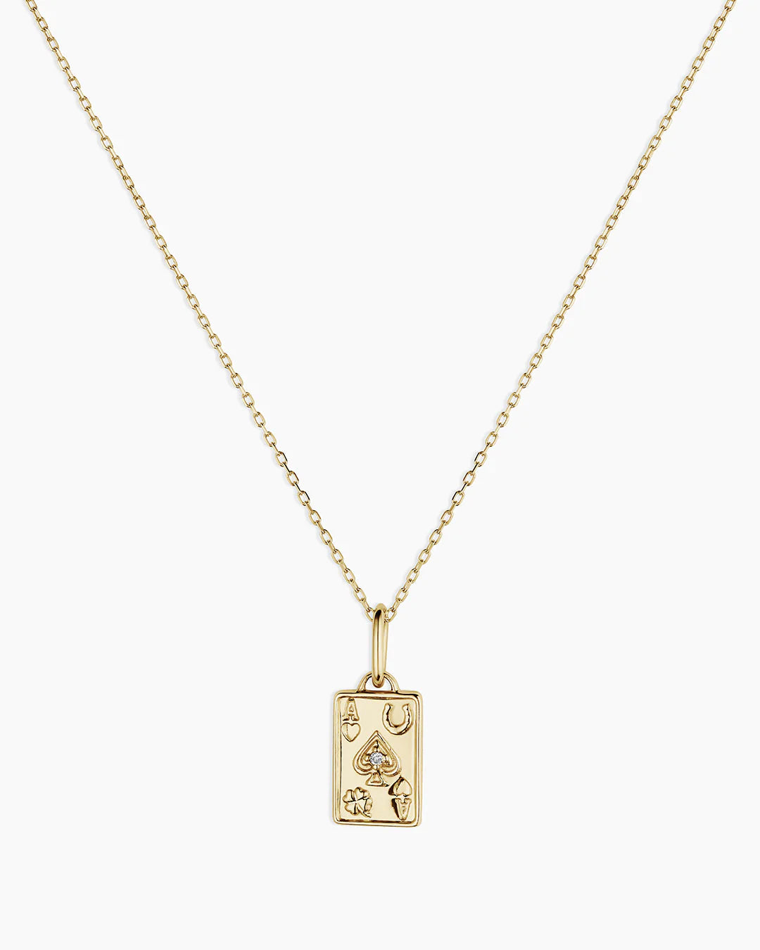 Diamond Ace Charm Necklace