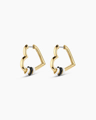 Campbell Heart Bead Hoops