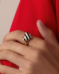 Campbell Enamel Heart Ring