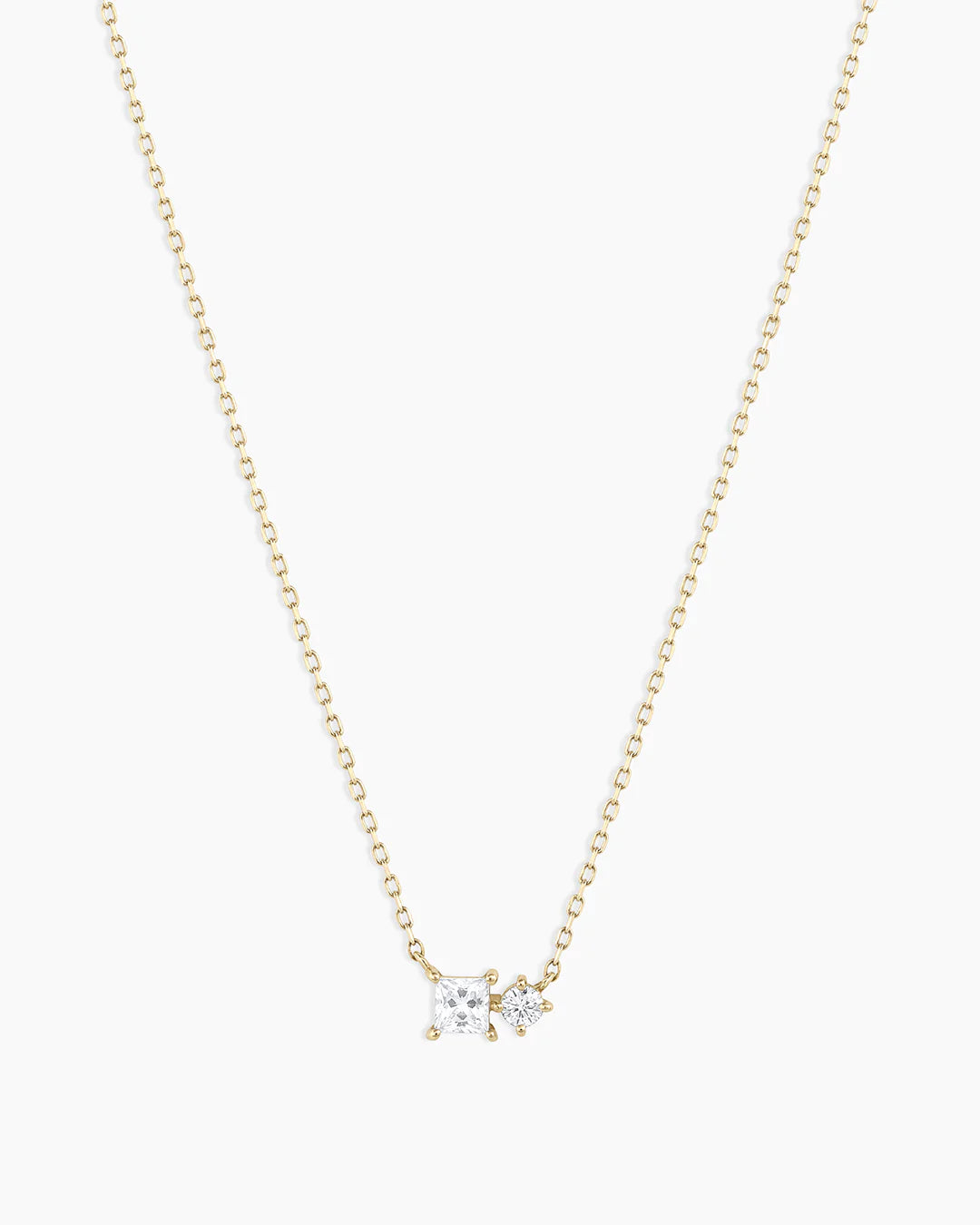 Diamond and White Sapphire Necklace