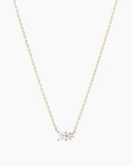 Diamond and White Sapphire Necklace