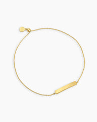 Bespoke Plate Adjustable Bracelet (gold)