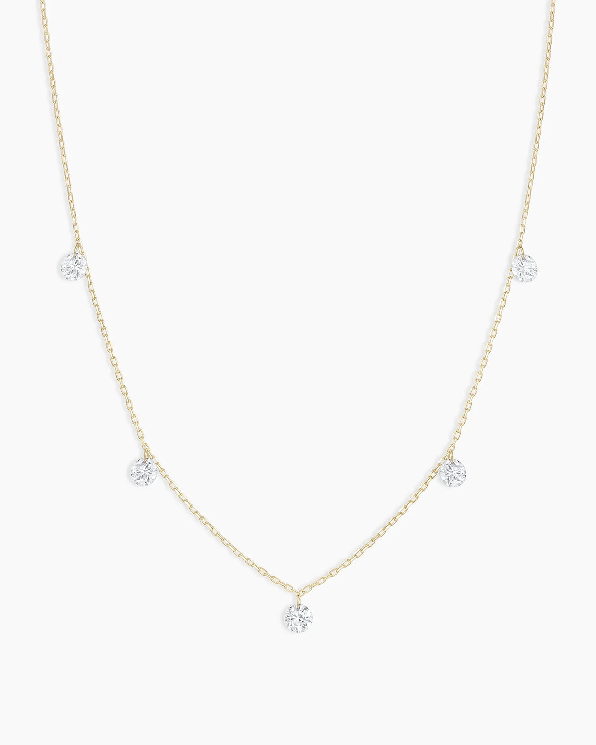 Floating Diamond Flutter Necklace